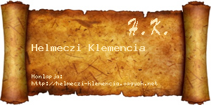 Helmeczi Klemencia névjegykártya